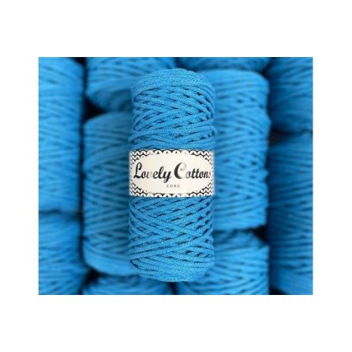 Lovely Cottons zsinórfonal 3 mm - Azúrkék