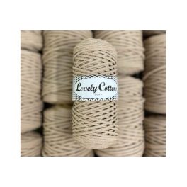 Lovely Cottons zsinórfonal 3 mm - Bézs