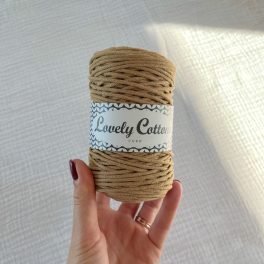 Lovely Cottons zsinórfonal 2 mm - Sötét bézs