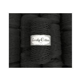 Lovely Cottons zsinórfonal 3 mm - Fekete