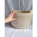 Óriás horgolt kosár jumbó fonalból - L méret