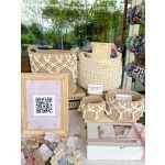 Óriás horgolt kosár jumbó fonalból - L méret