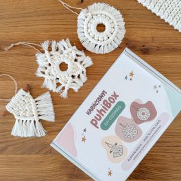 puhiBox makramé karácsonyfadísz DIY csomag