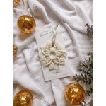 Makramé  hópihe karácsonyfadísz