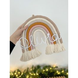 Névre szóló makramé szivárvány - Olívia - L méret