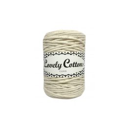 Lovely Cottons zsinórfonal 2 mm - Natúr-arany