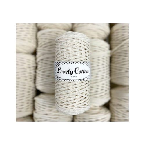 Lovely Cottons zsinórfonal 3 mm - Natúr