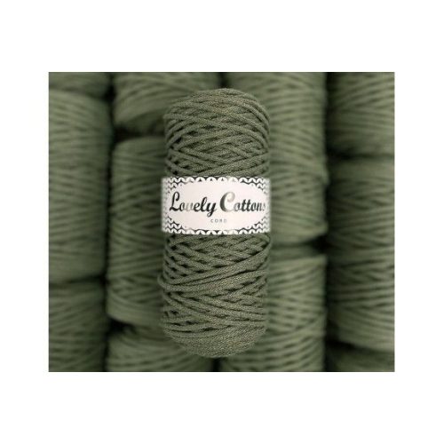 Lovely Cottons zsinórfonal 3 mm - Sötét oliva