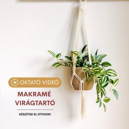 Makramé virágtartó oktató videó